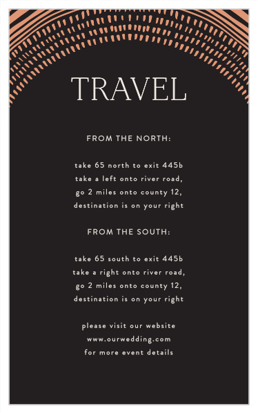 Make sure nobody gets lost with our Boho Radiance Direction Cards.