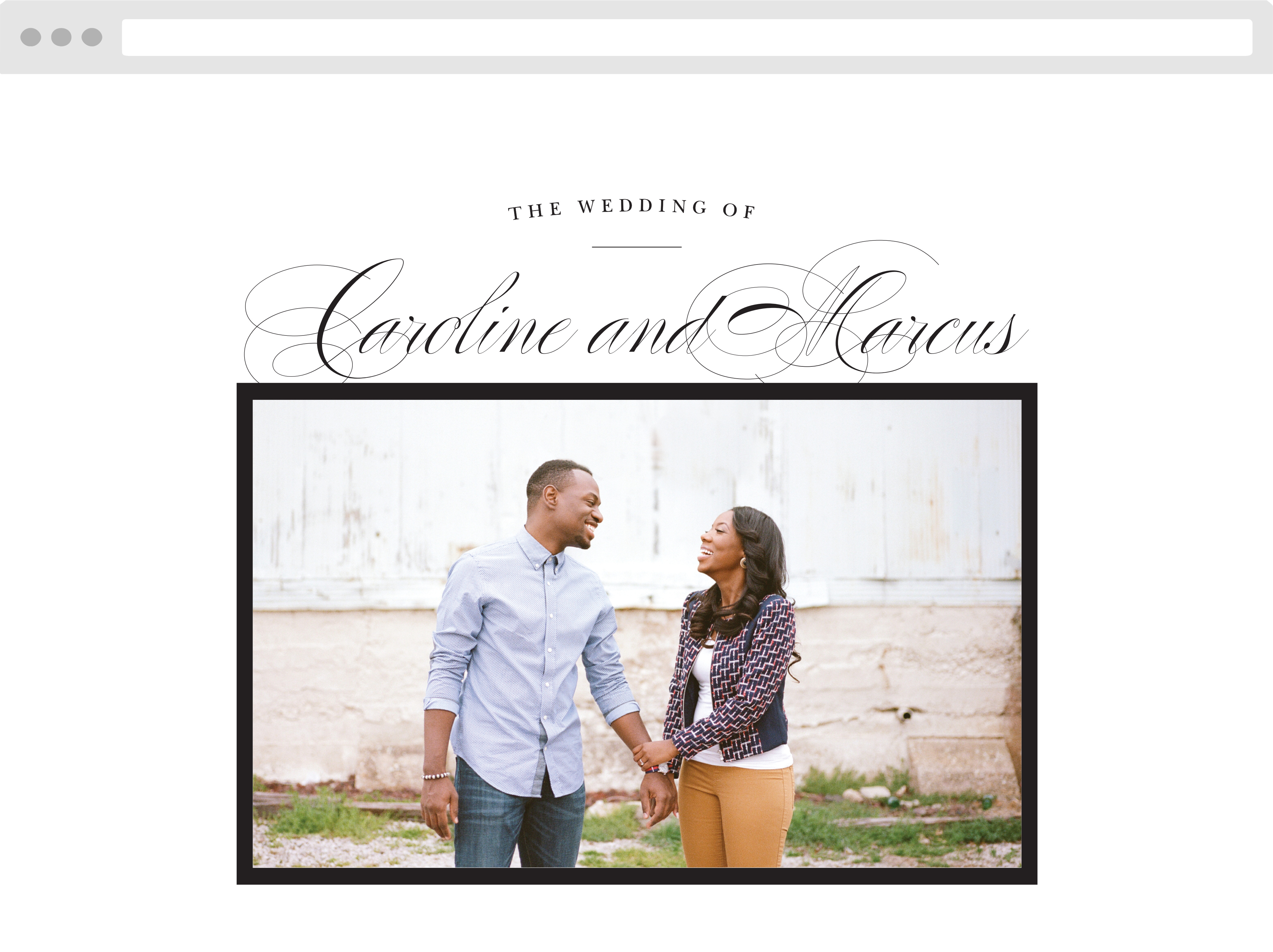 Considered Cursive Wedding Website