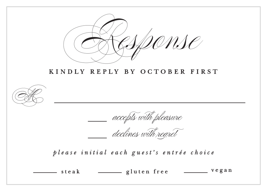 Considered Cursive Response Cards
