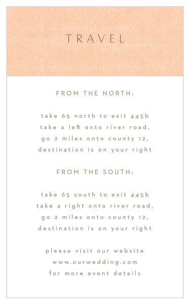 Our Artful Arch Direction Cards guide family and friends to your wedding venue with ease.
