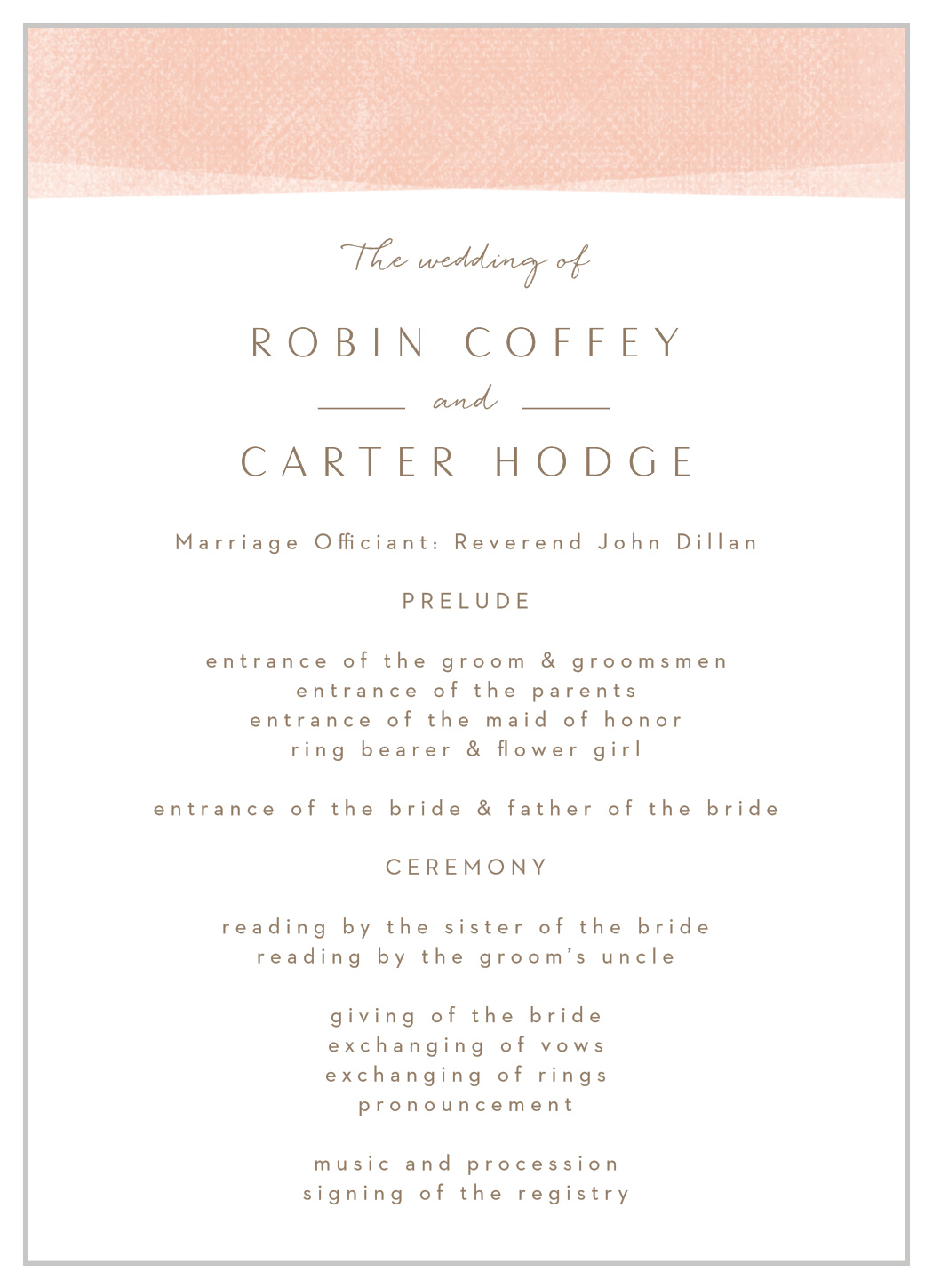 Artful Arch Wedding Programs