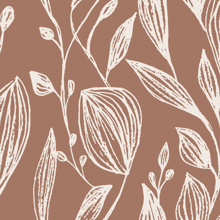 Add a neutral accent to any wall in the interior of your home with our Penciled Leaves Peel And Stick Removable Wallpaper.