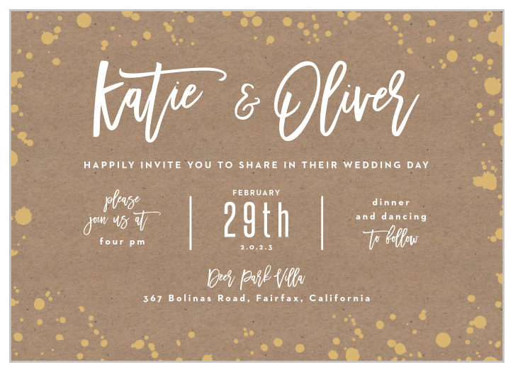 Bring family and friends together to celebrate your big day when you send out our Classic Kraft Wedding Invitations.
