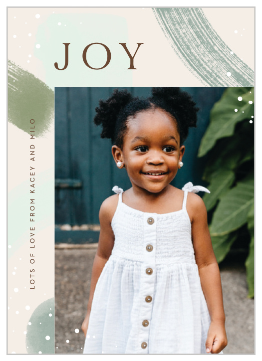 Send your family and friends a modern take on a traditional holiday card with the Mod Paint Holiday Cards. 