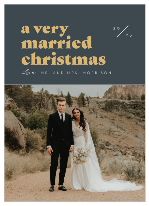 Spread festive cheer to family and friends this year as newlyweds with our Very Married Christmas Cards.