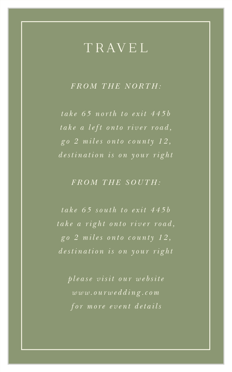 Mod Monogram Direction Cards