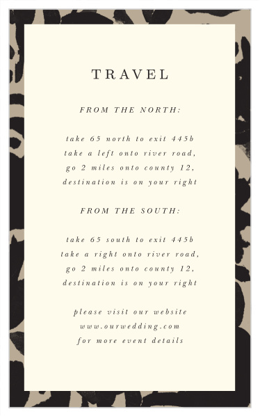 Make sure your family and friends easily find their way to your event with our Inked Florals Direction Cards.