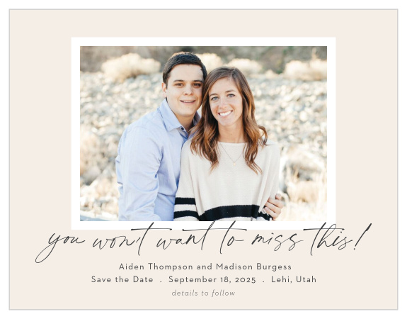 Mark a spot on everyone's calendar with our Party Party Save the Date Magnets. 