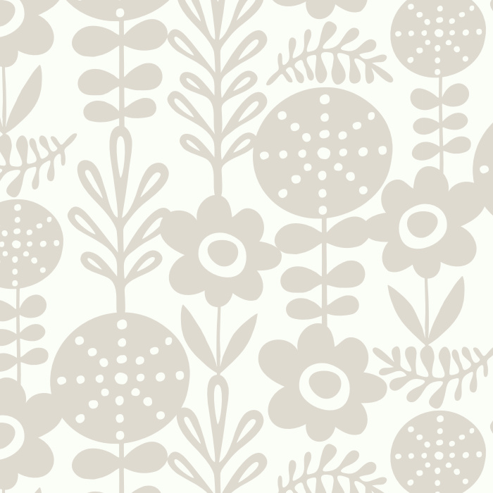 Create a botanical accent wall in your child's room with our Scandi Flora Peel And Stick Removable Wallpaper.