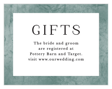 Help your guests help you in style with our Formal Ticket Registry Cards.