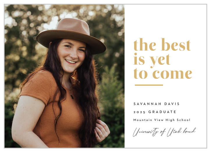 Share your academic news to family and friends with our Best Future Graduation Announcements.