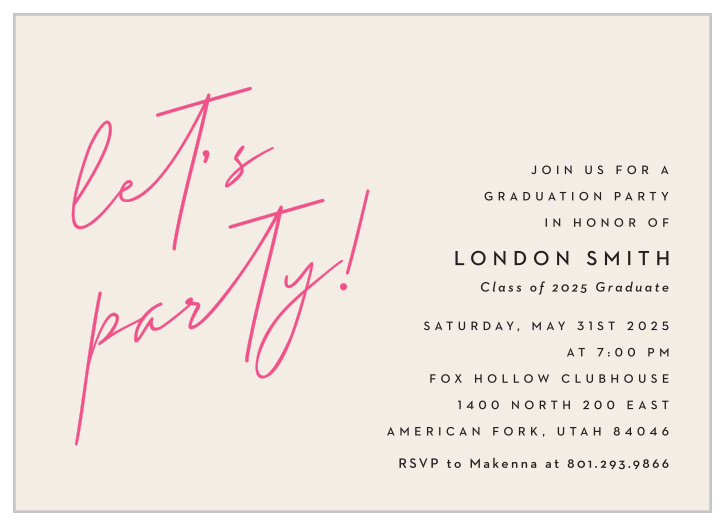 Bring loved ones together to celebrate your achievement when you send out our Corner Signature Graduation Invitations.