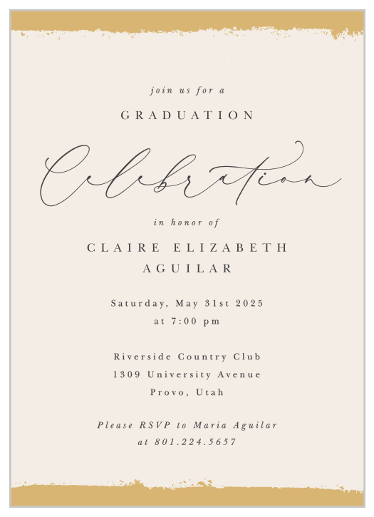 Our Painted Frame Graduation Invitations gather family and friends together to celebrate your academic achievement.