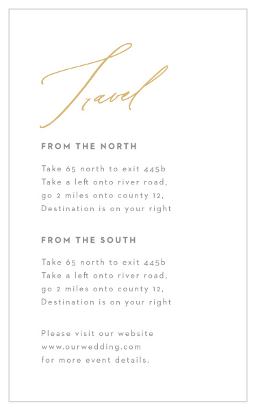 Our Down the Line Direction Cards guide family and friends to your wedding venue with ease.