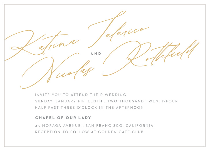 Our Down the Line Wedding Invitations bring family and friends together for your special day.