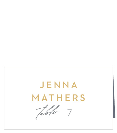 Let family and friends know where their seats are at your reception with our Down the Line Place Cards.