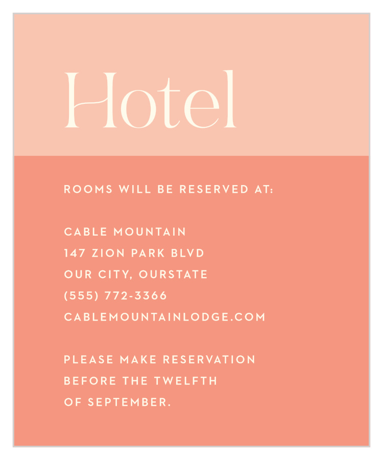 Fresh Type Accommodation Cards