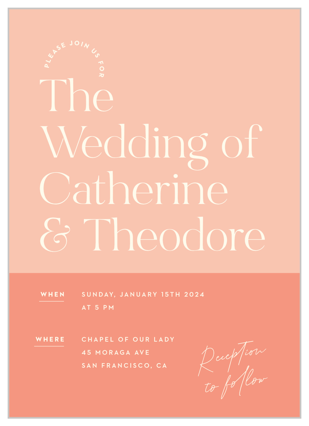 Fresh Type Wedding Invitations
