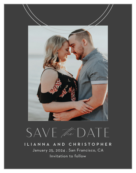 Share your good news with our sophisticated, uncomplicated Ring Simplicity Save the Date Magnets.