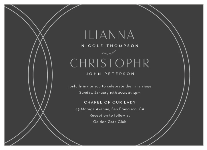 Share all the information you need with our sophisticated, uncomplicated Ring Simplicity Wedding Menus.