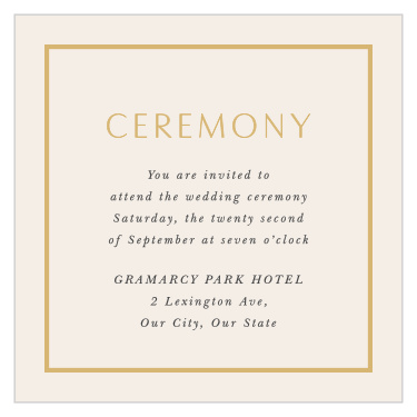 Our You & Me Ceremony Cards gather family and friends together for your special day.