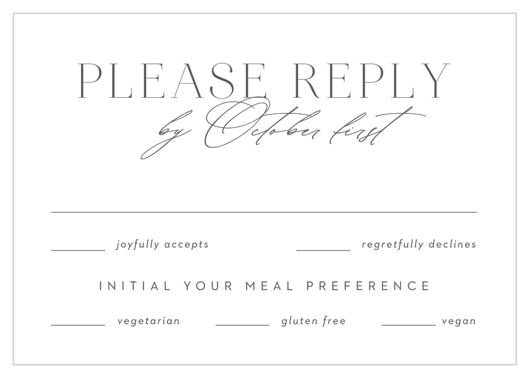 Asymmetrical Initials Response Cards