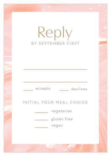 Get an idea of how many friends and family members plan to your wedding when you send out our Sleek Names Response Cards.