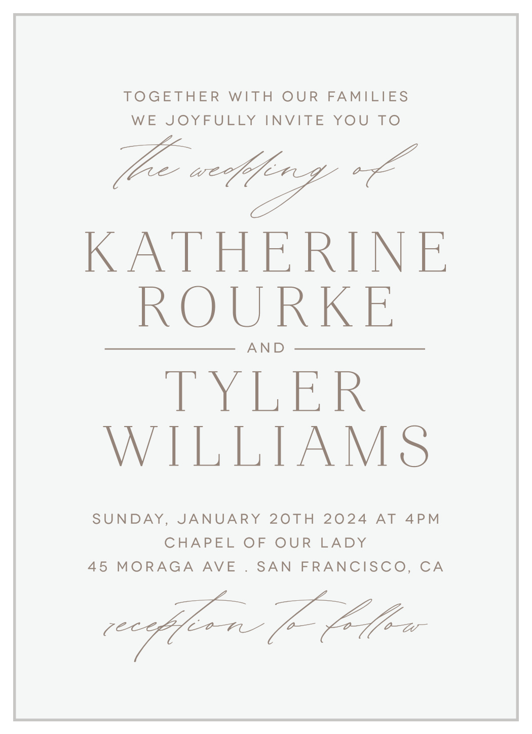 Romantic Type Wedding Invitations