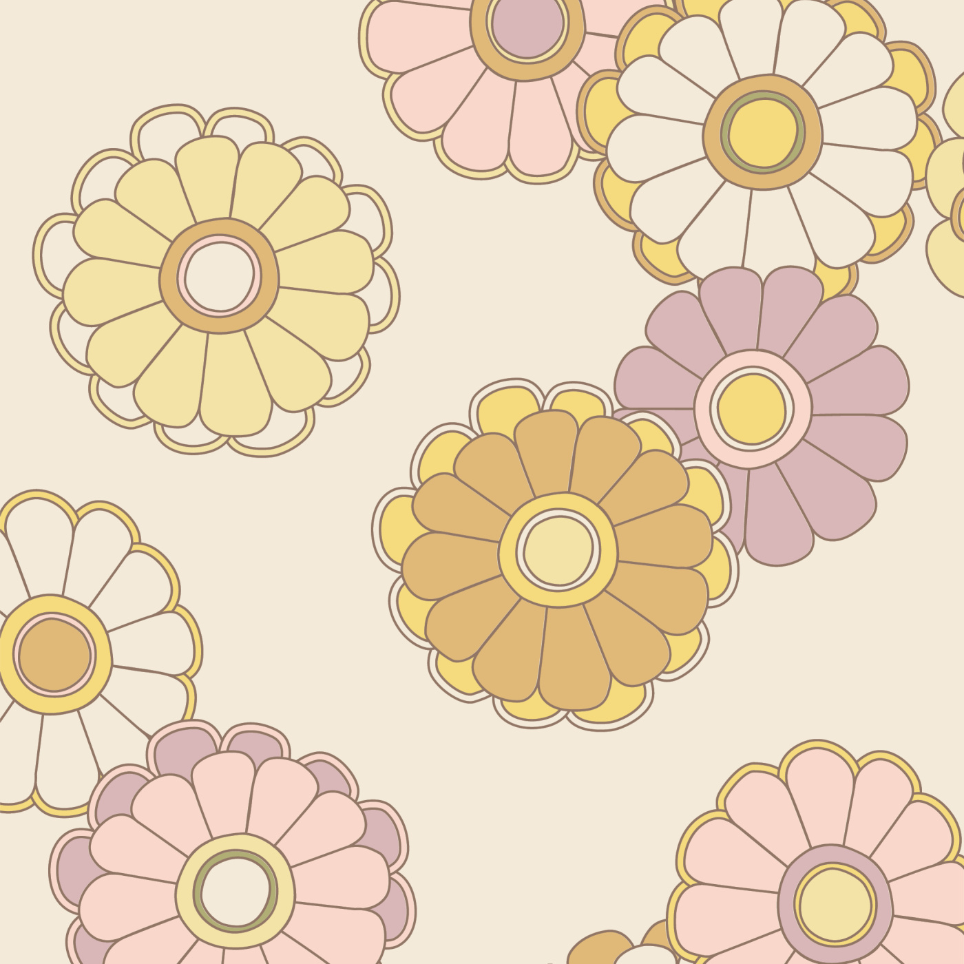 Large Daisies Wallpaper