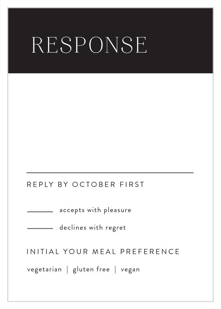 Bold Initials Response Cards