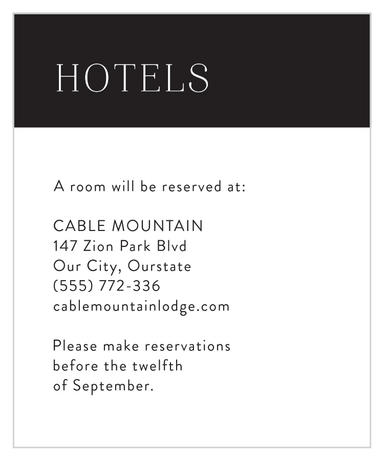 Bold Initials Accommodation Cards