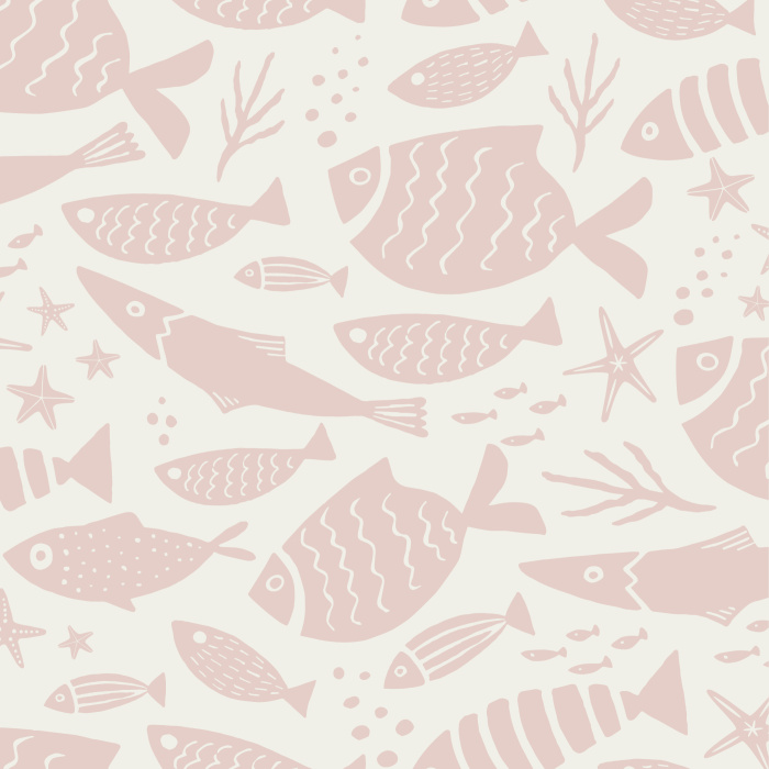 Create an underwater accent wall anywhere in your home with our Fish In The Sea Peel and Stick Wallpaper.