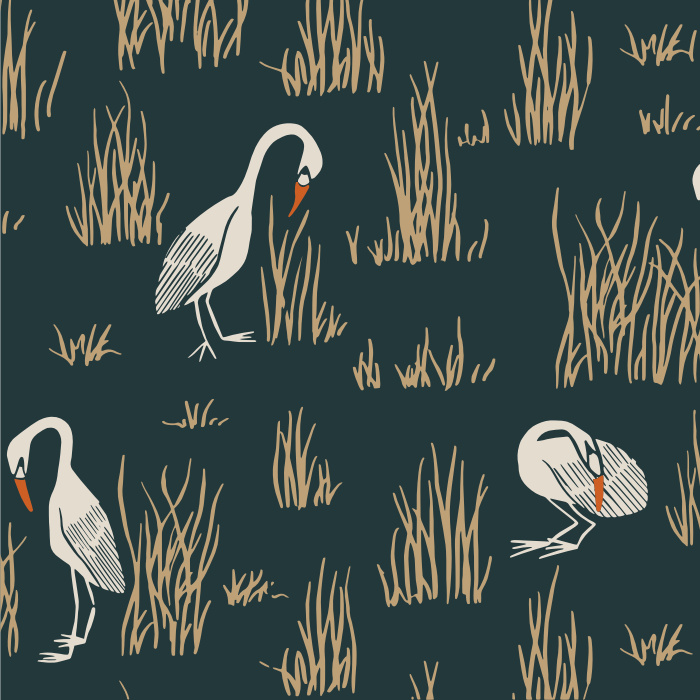 Add a serene feeling to your space with our Marsh Life Peel and Stick Wallpaper. 