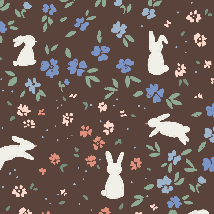 Make your child's room as cute as can be with the painted shapes of our Garden Bunnies Peel and Stick Removable Wallpaper.