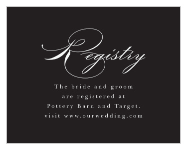 Help your guests help you with our Formal Damask Registry Cards.