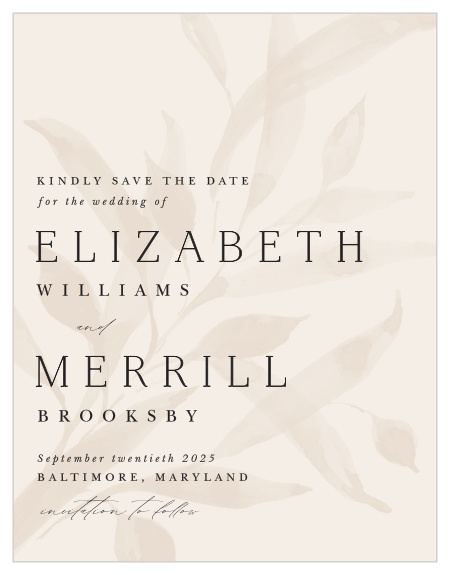 Our Still Waters Save the Date Magnets announce the big news of your upcoming wedding to close friends and family.