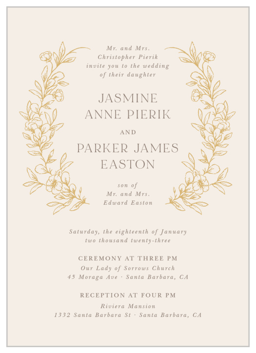 Our Romantic Garden Wedding Invitations gather family and friends together on your special day.