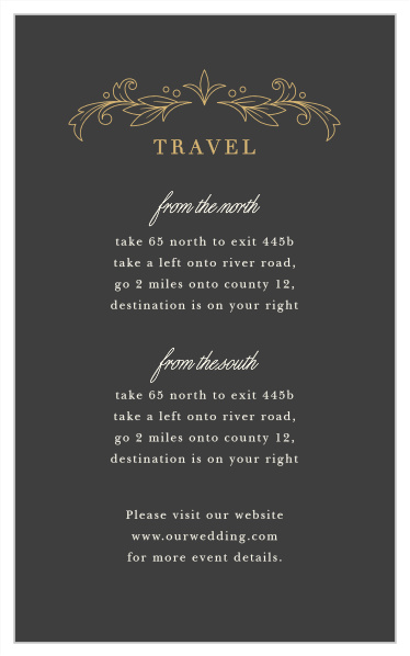 Create memories to last forever with our Ornate Baroque Direction Cards.