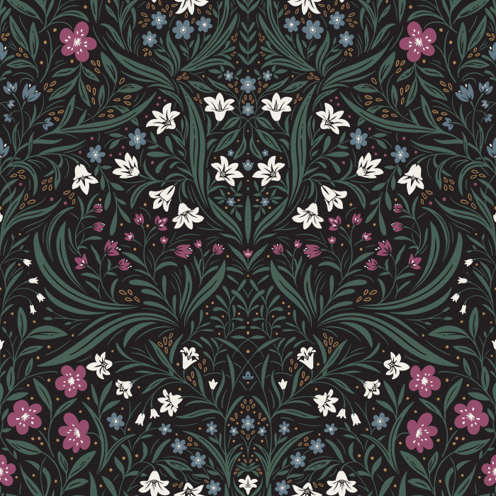 With its detailed, Victorian inspired floral pattern, our Spring Forage Peel and Stick Removable Wallpaper is sure to make a statement on any wall. 