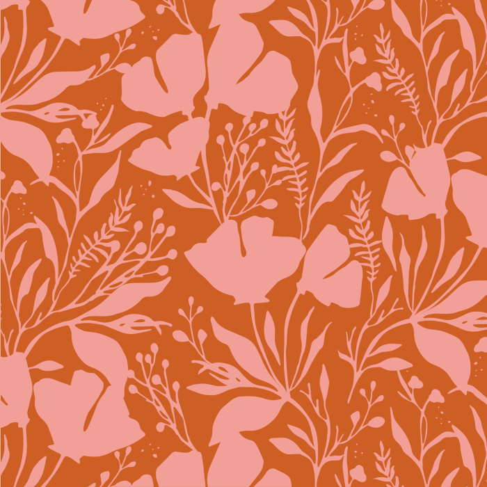 Create a nature accent wall in any room of your home with our Silhouette Wildflowers Peel and Stick Wallpaper.