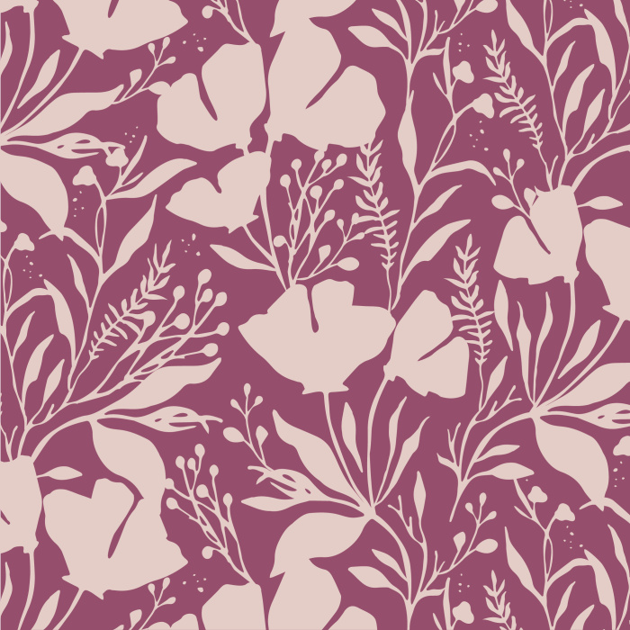 Create a nature accent wall in any room of your home with our Silhouette Wildflowers Peel and Stick Wallpaper.