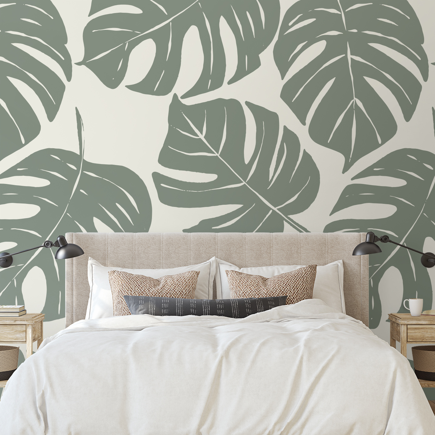 Philodendron Print Peel and Stick Wallpaper | Love vs. Design