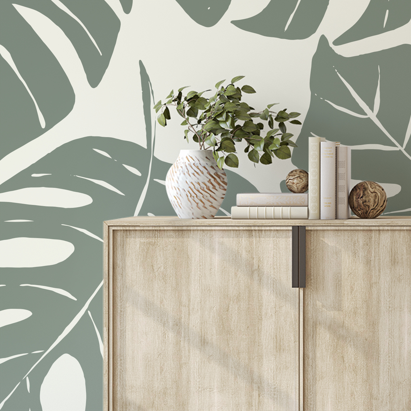 Philodendron Print Peel and Stick Removable Wallpaper | Love vs. Design