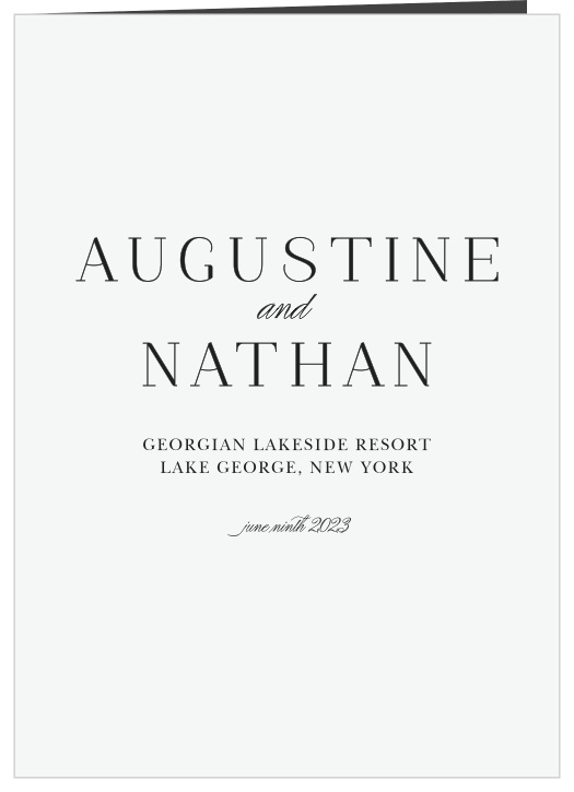 Walk family and friends through your ceremony with our Opaque Love Folded Wedding Programs. 