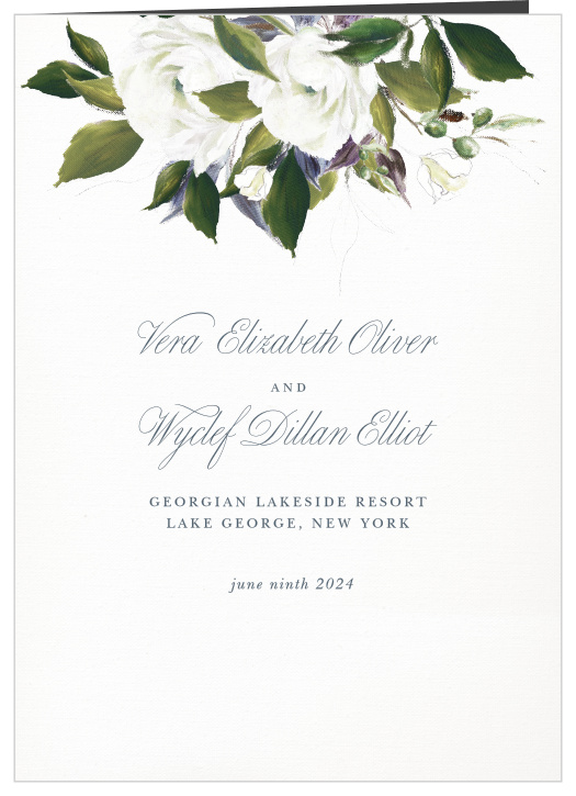 Create the day of your dreams with our Elegant Aristocrat Folded Wedding Programs