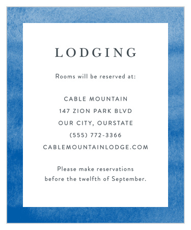 Our Botanic Love Accommodation Cards let out-of-town family and friends know where you have booked a block of rooms.