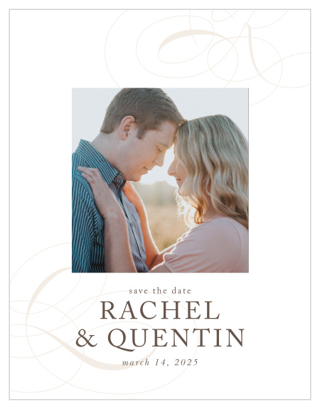 Announce the news of your upcoming wedding to family and friends with our Charming Script Save the Date Magnets.