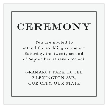 Our Citrus Celebration Ceremony Cards bring family and friends together for your special day.