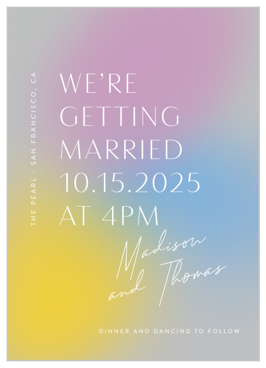 Set the stage for your dream day with our Love Aura Wedding Invitations.