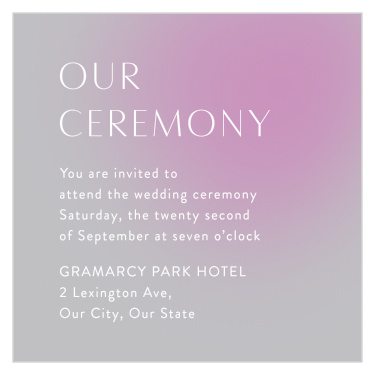 Share all your vital information with our Love Aura Ceremony Cards.